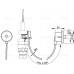Кнопка пневматического смыва на расстоянии – ручное управление, хром – глянцевая, монтаж: в стену MPO11